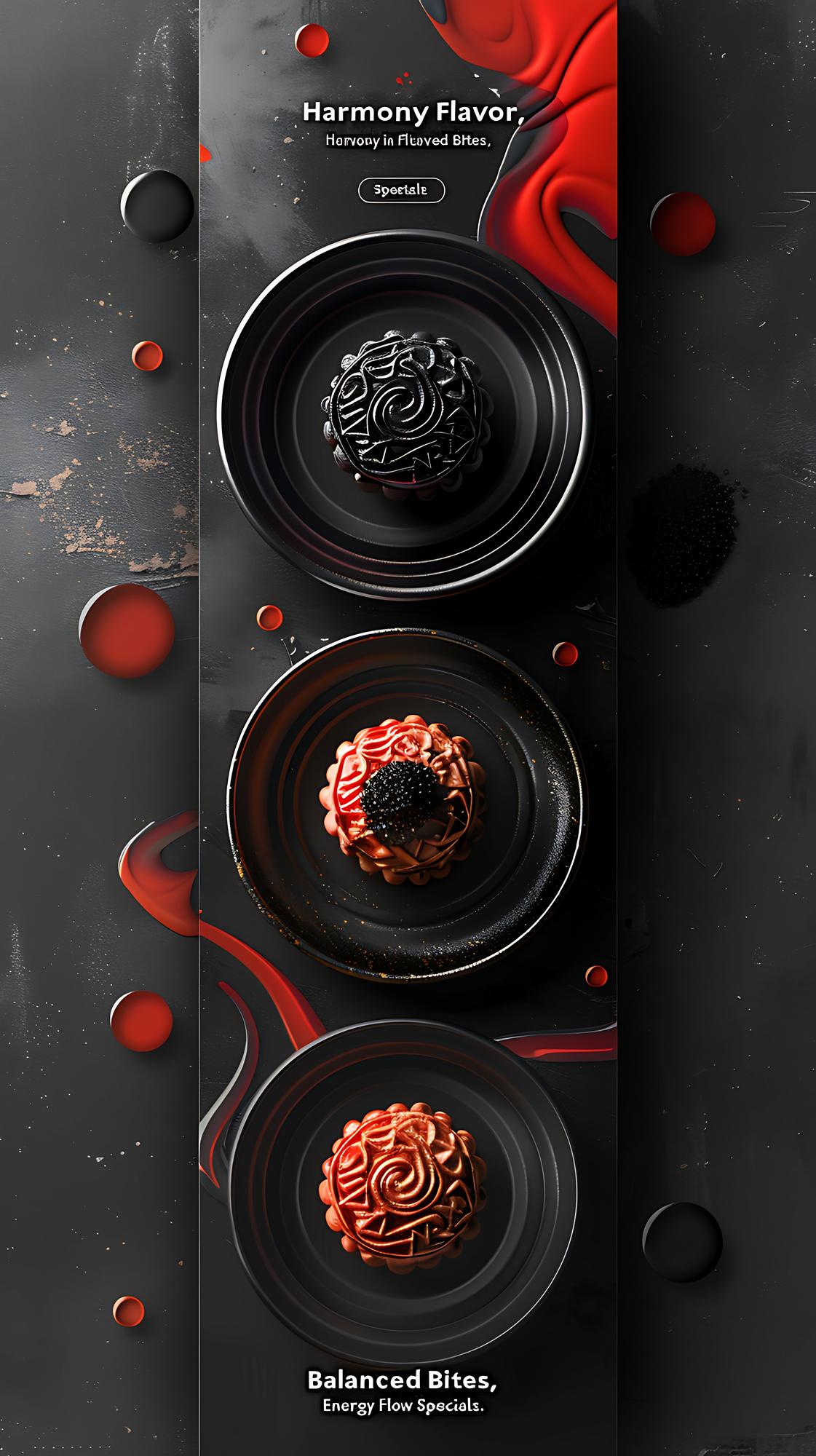 Sample menu layout and plated tasting